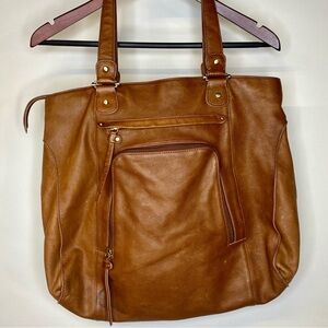 Liz Claiborne large leather tote bag
